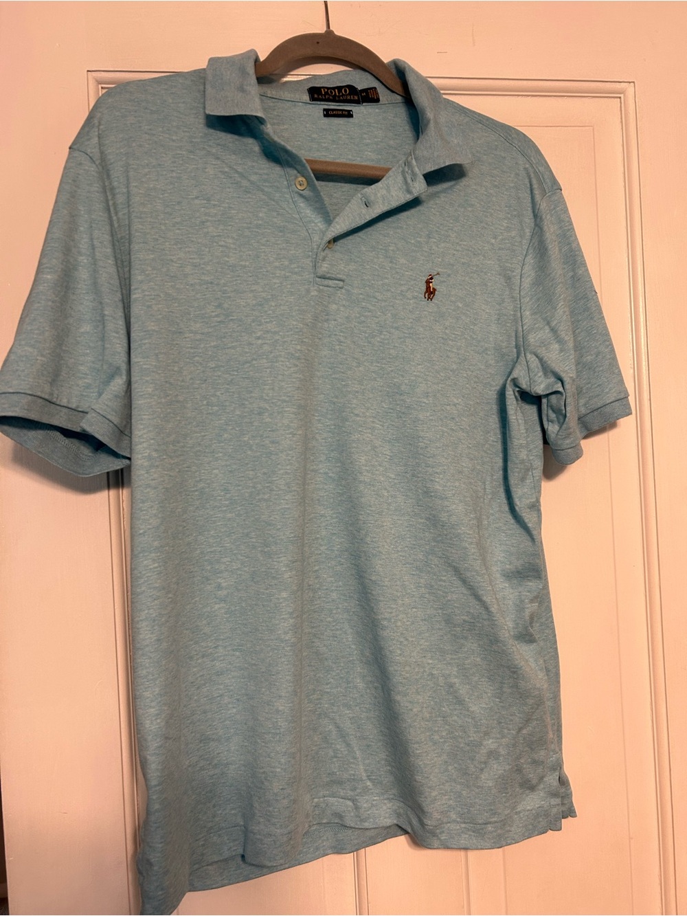 Polo by Ralph Lauren Heather Light Blue Men's Polo Shirt